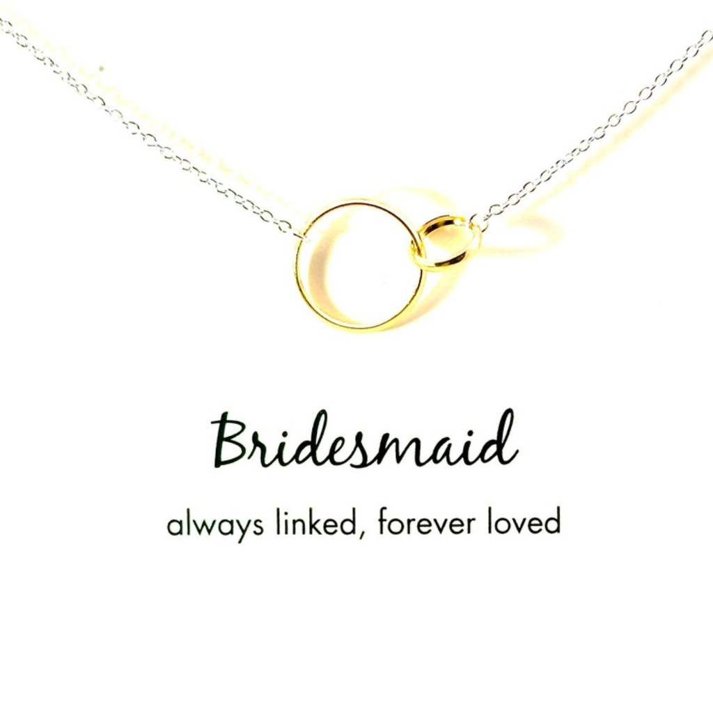 Petals Silver Necklace | "Bridesmaid" With Linked Circles