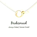 Petals Silver Necklace | "Bridesmaid" With Linked Circles