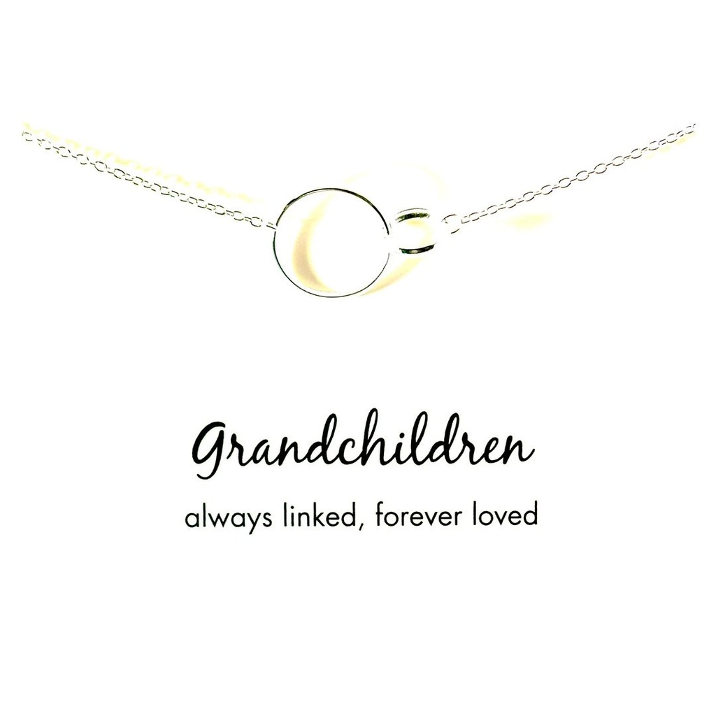Silver Necklace With Linked Circles|Grandchildren