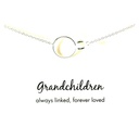Silver Necklace With Linked Circles|Grandchildren