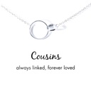 Petals Silver Necklace | "Cousins" With Linked Circles