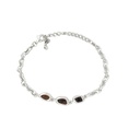 Vibrant doublet opals set in a sterling silver bracelet