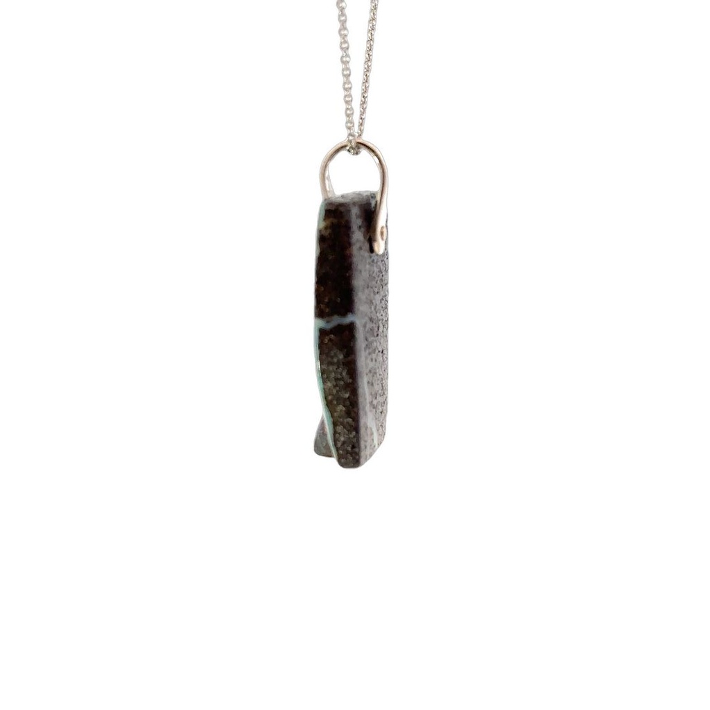 Australian Boulder Opal Pendant with Silver