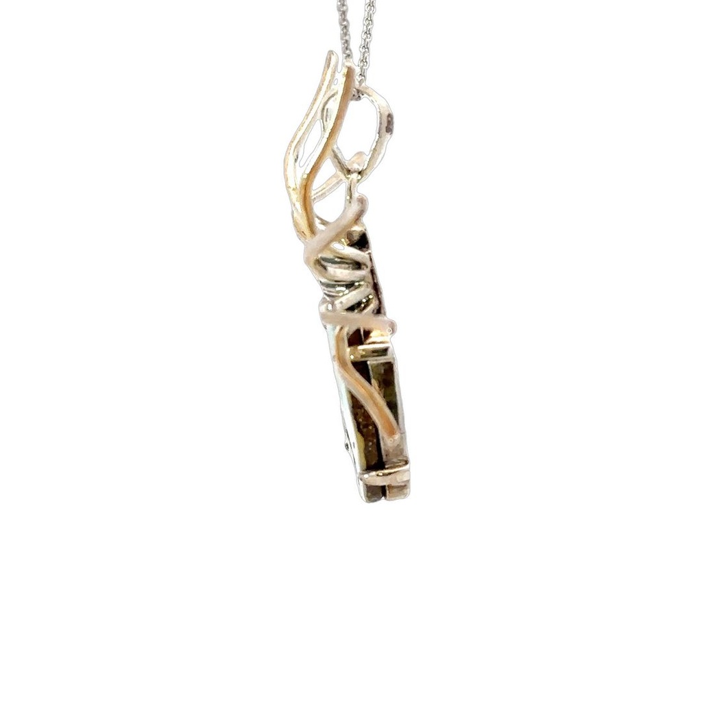 Australian Boulder Opal Spider Pendant in Silver