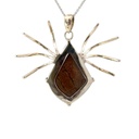 Sterling Silver Boulder Opal Spider Pendant