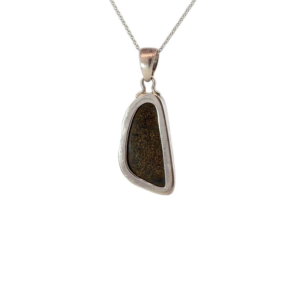 Boulder Opal Pendant in Sterling Silver