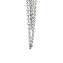 18ct White Gold 40cm Diamond Cut Belcher Chain