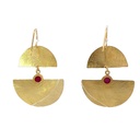 Earrings | Gold Plated Brass Tiered Moons