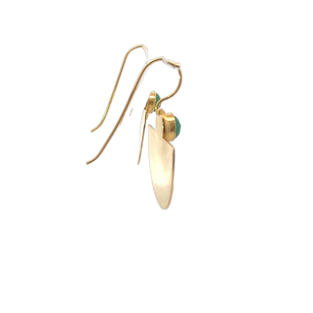 Earrings | Gold Plated Brass Tiered Moons