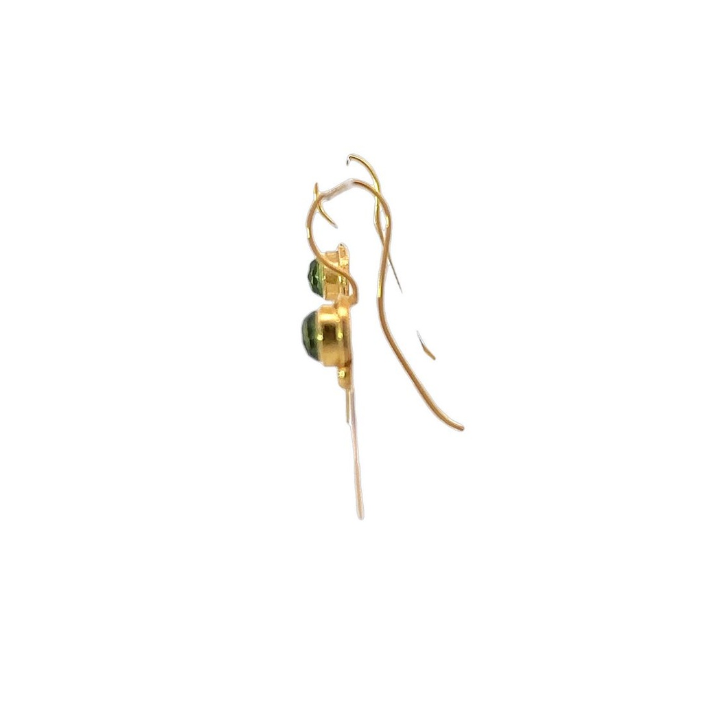 Earrings | Gold Plated Brass Tiered Moons