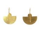 Earrings | Gold Plated Brass Tiered Moons
