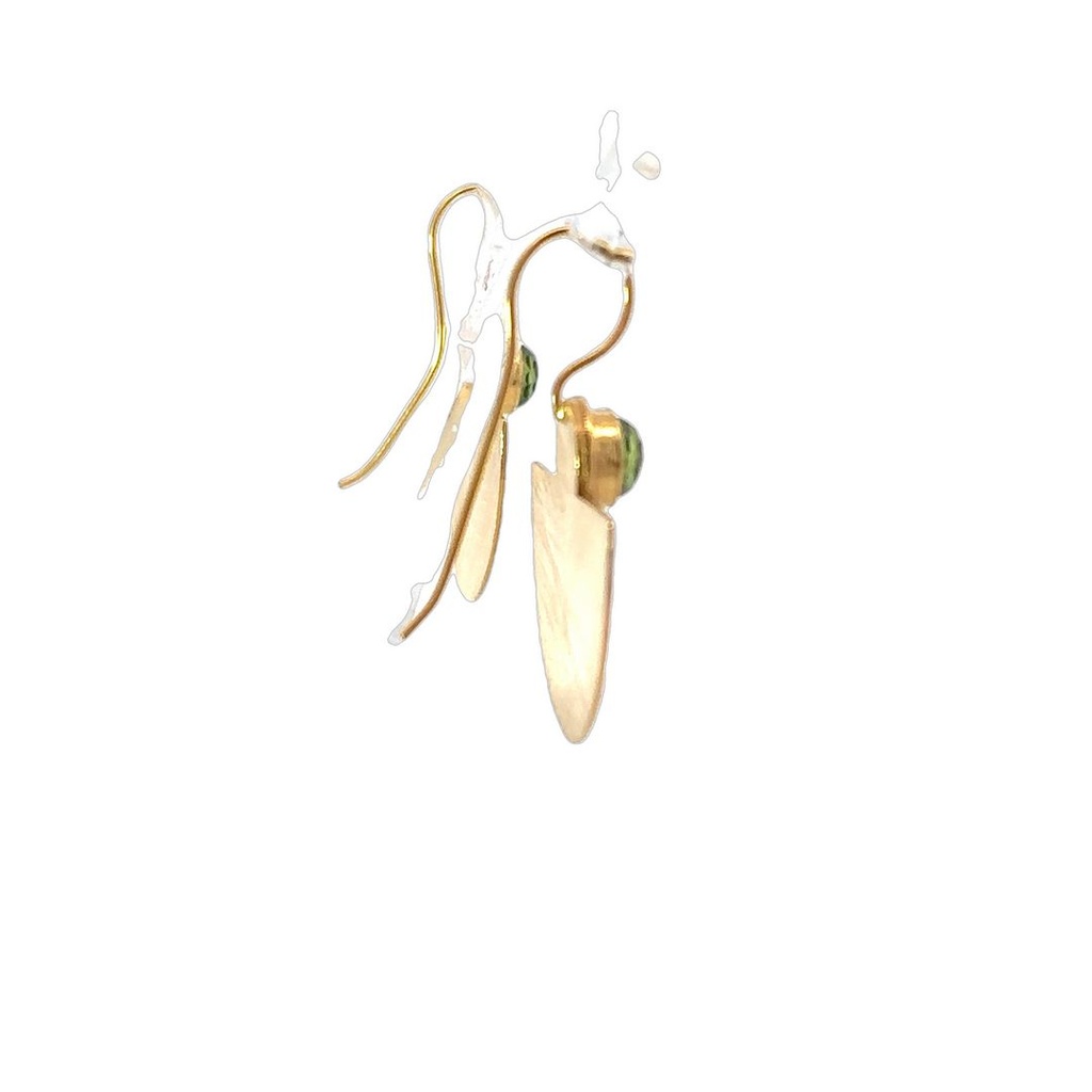 Earrings | Gold Plated Brass Half Moons