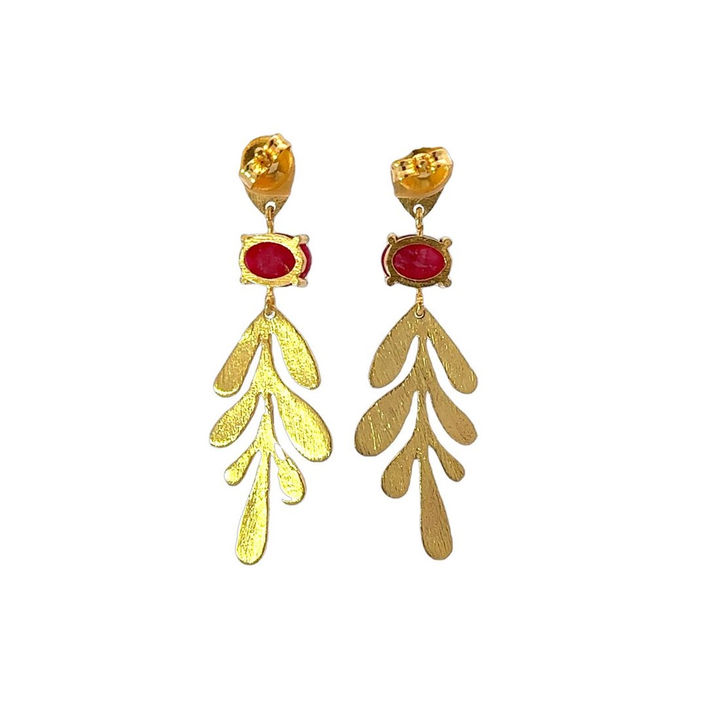 Earrings | Dangling Leaf Design