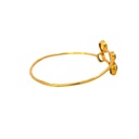 Gold Plated Cuff Set With Colourful Stones