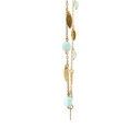 Necklace |Chalcedony & leaf Gold Plated chain