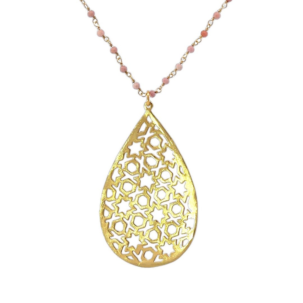 Necklace | Lotus Flower with Mixed Stones