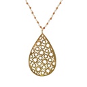 Necklace | Lotus Flower with Mixed Stones