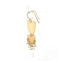 Dangling Earrings | Gold Plated Brass Tiered Moons