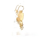 Dangling Earrings | Gold Plated Brass Tiered Moons