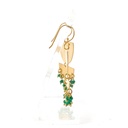 Dangling Earrings | Gold Plated Brass Tiered Moons