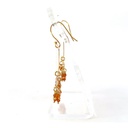 Dangling Earrings | Gold Plated Brass Tiered Moons