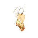 Dangling Earrings | Gold Plated Brass Tiered Moons