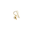 Dangling Earrings | Gold Plated Brass Tiered Moons