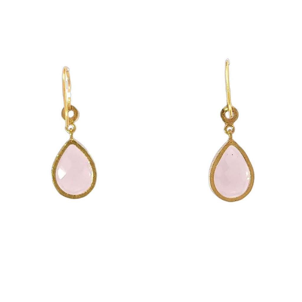 Dangling Earrings | Gold Plated Brass Moonstone Design (copy)