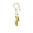 Dangling Earrings | Gold Plated Brass Moonstone Design (copy)