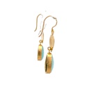 Dangling Earrings | Gold Plated Brass Moonstone Design (copy)