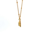 Necklace With Moonstone Pendant | Gold Plated Brass