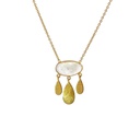 Necklace With Moonstone Pendant | Gold Plated Brass