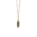 Necklace With Moonstone Pendant | Gold Plated Brass