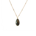 Necklace With Moonstone Pendant | Gold Plated Brass