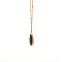 Necklace With Moonstone Pendant | Gold Plated Brass