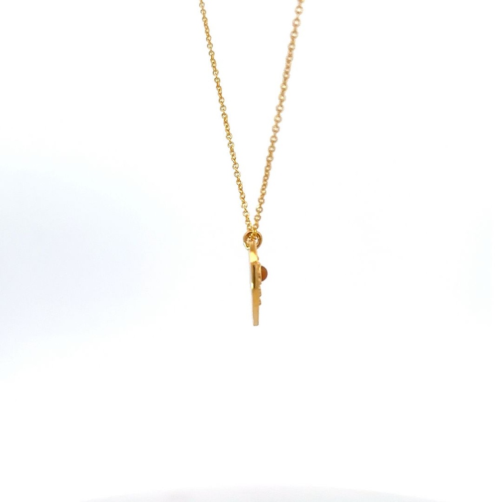 Necklace With Moonstone Pendant | Gold Plated Brass