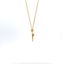 Necklace With Moonstone Pendant | Gold Plated Brass