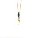 Necklace With Moonstone Pendant | Gold Plated Brass