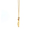 Gold Plated Brass Daisy Necklace With Small Gem