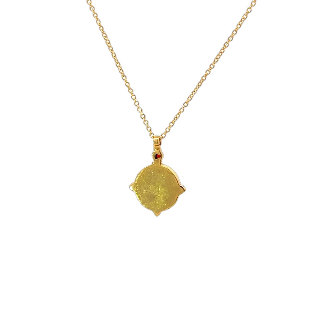 Gold Plated Brass Daisy Necklace With Small Gem (copy)