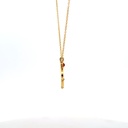 Gold Plated Brass Daisy Necklace With Small Gem (copy)