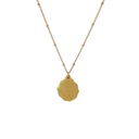 Gold Plated Brass Daisy Necklace With Small Gem