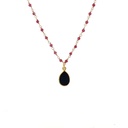 Necklace with Circle Elephant Pendant | Gold Plated Brass