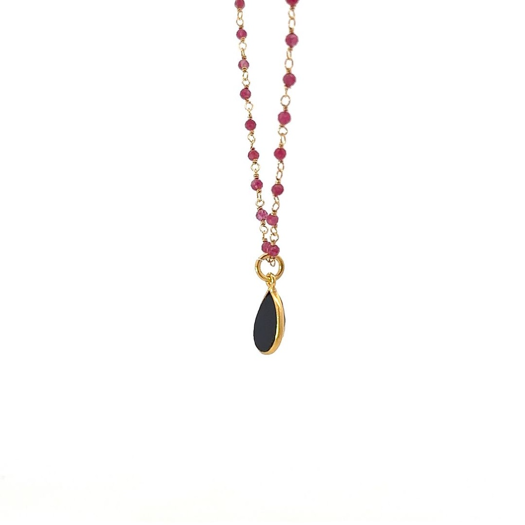 Necklace with Circle Elephant Pendant | Gold Plated Brass