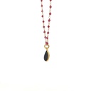 Necklace with Circle Elephant Pendant | Gold Plated Brass