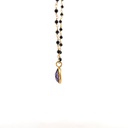 Gold Plated Brass Daisy Necklace With Small Gem