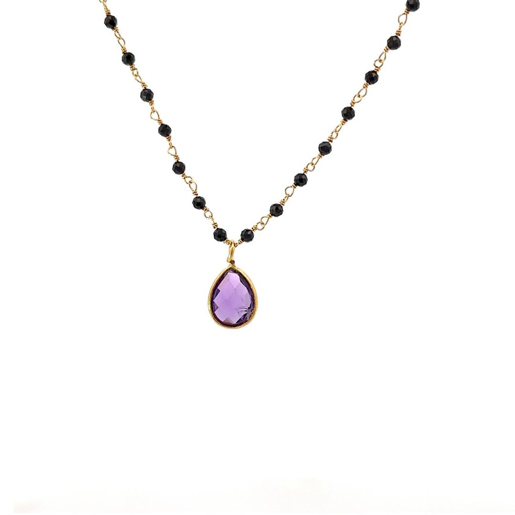 Necklace with Circle Elephant Pendant | Gold Plated Brass