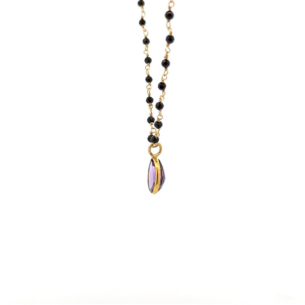 Necklace with Circle Elephant Pendant | Gold Plated Brass