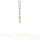 Gold Plated Brass Daisy Necklace With Small Gem