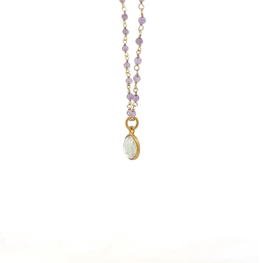 Necklace with Circle Elephant Pendant | Gold Plated Brass